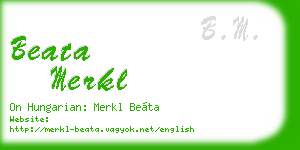 beata merkl business card